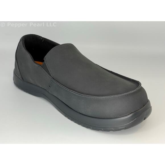 Black Comfortable Slip On Work Leisure Loafer Shoes Men's Size 9 Women's Size 11 - Picture 5 of 11